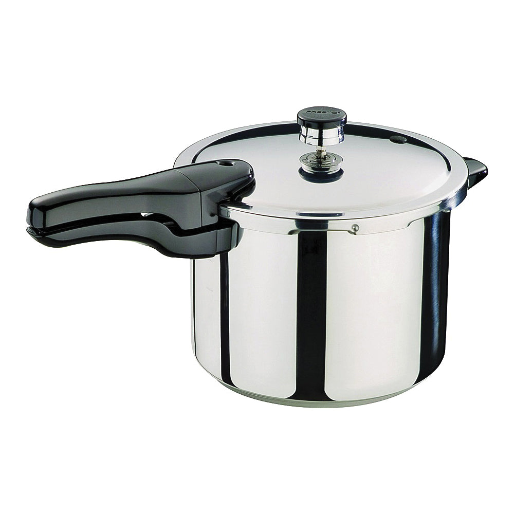 Presto 01362 Pressure Cooker, 6 qt Capacity, 10-1/2 in Dia, Stainless Steel