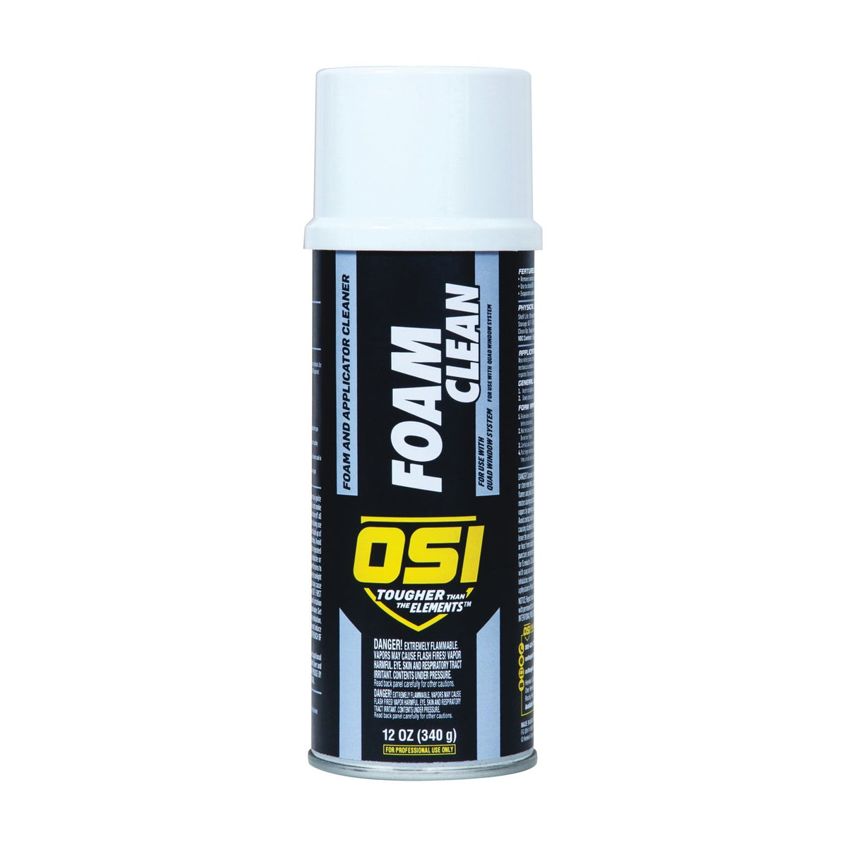 OSI TeQ 2049536 Foam Clean Foam/Applicator Cleaner, Liquid, Strong Solvent, 12 oz