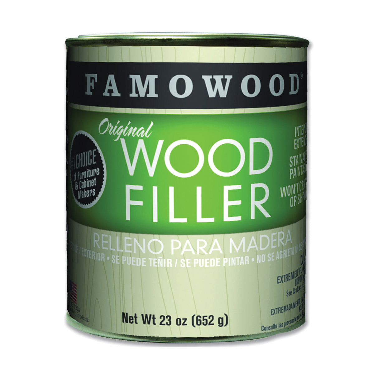 ECLECTIC 36021128 Wood Filler, Liquid, Paste, Oak/Teak, 24 oz Can