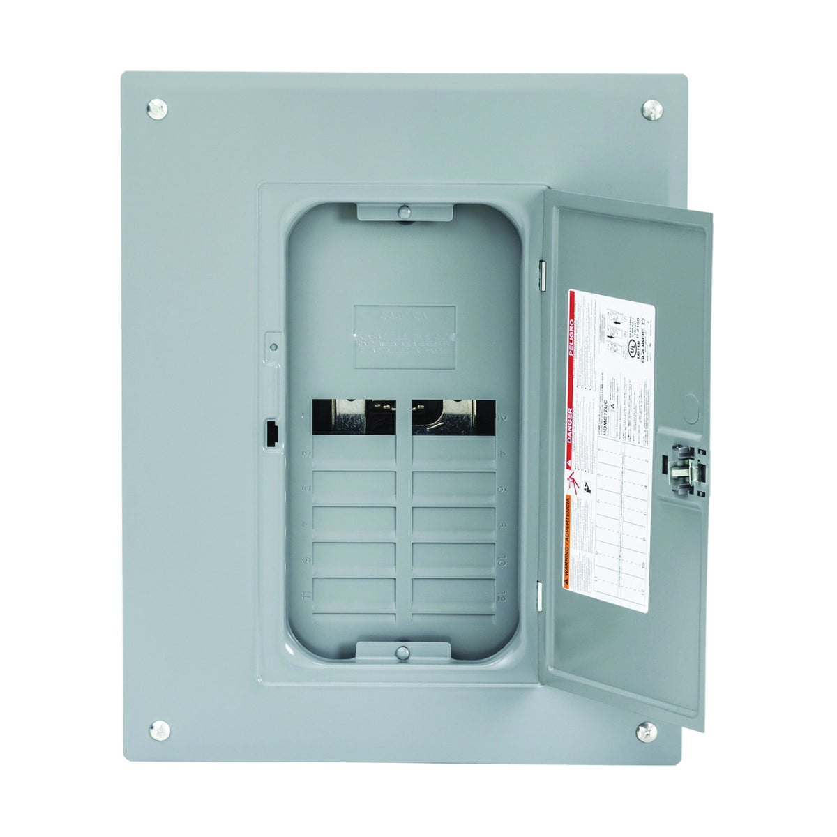 Square D Homeline HOM816L125PC Load Center, 125 A, 8 -Space, 16 -Circuit, Main Lug, NEMA 1 Enclosure, Gray
