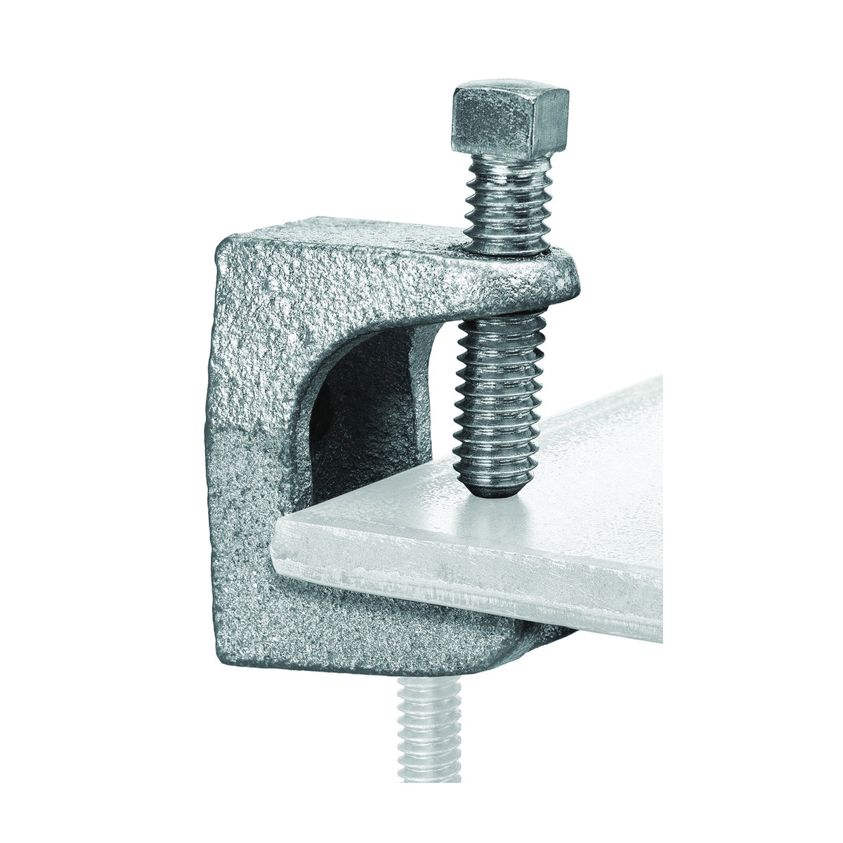 SuperStrut Z502-10 Beam Clamp, Iron, Silver, Electro-Plated