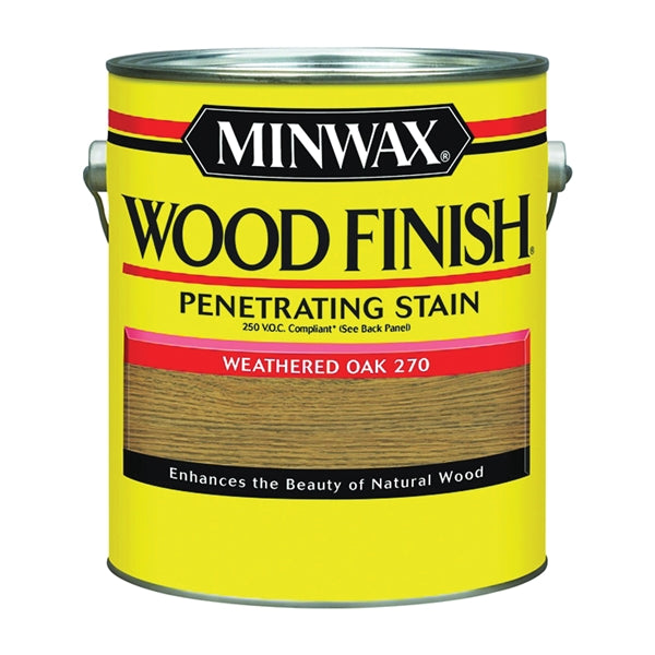 Minwax Wood Finish 710970000 Wood Stain, Weathered Oak, Liquid, 1 gal, Can