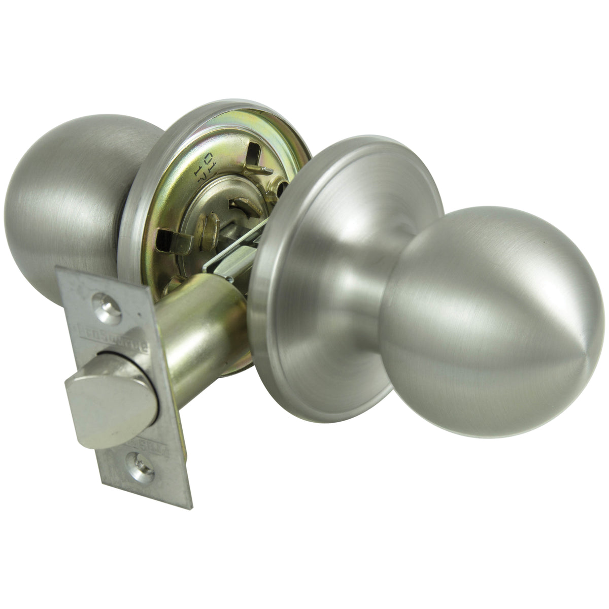 ProSource T3630V-PS Door Knob, Knob Handle, Metal, Stainless Steel, 2-3/8 to 2-3/4 in Backset, 44 x 57 mm Strike