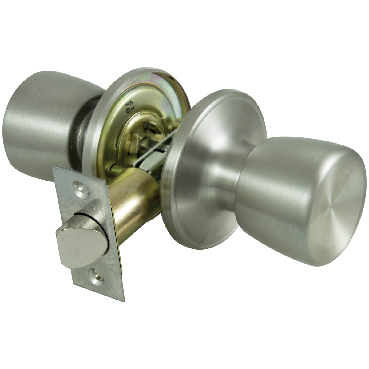 ProSource TS630V-PS Door Knob, Knob Handle, Metal, Stainless Steel, 2-3/8 to 2-3/4 in Backset, 44 x 57 mm Strike