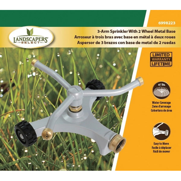 Landscapers Select YM133A Lawn Sprinkler, Female, Round, Zinc
