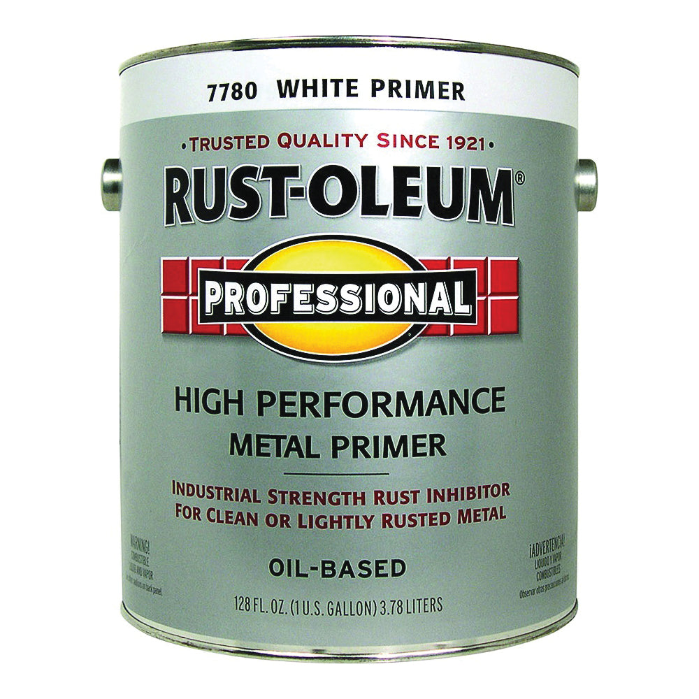 RUST-OLEUM PROFESSIONAL 7780402 Clean Metal Primer, Flat, White, 1 gal, Pail