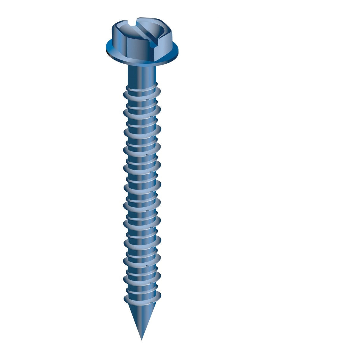 COBRA ANCHORS 673J Screw, 3/16 in Thread, 2-3/4 in L, Hex, Socket Drive, Steel, Fluorocarbon-Coated, 25 PK