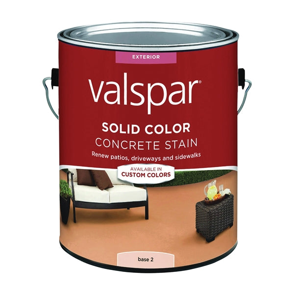 Valspar 024.1082322.007 Solid Color Concrete Stain, Low-Gloss, Liquid, 1 gal
