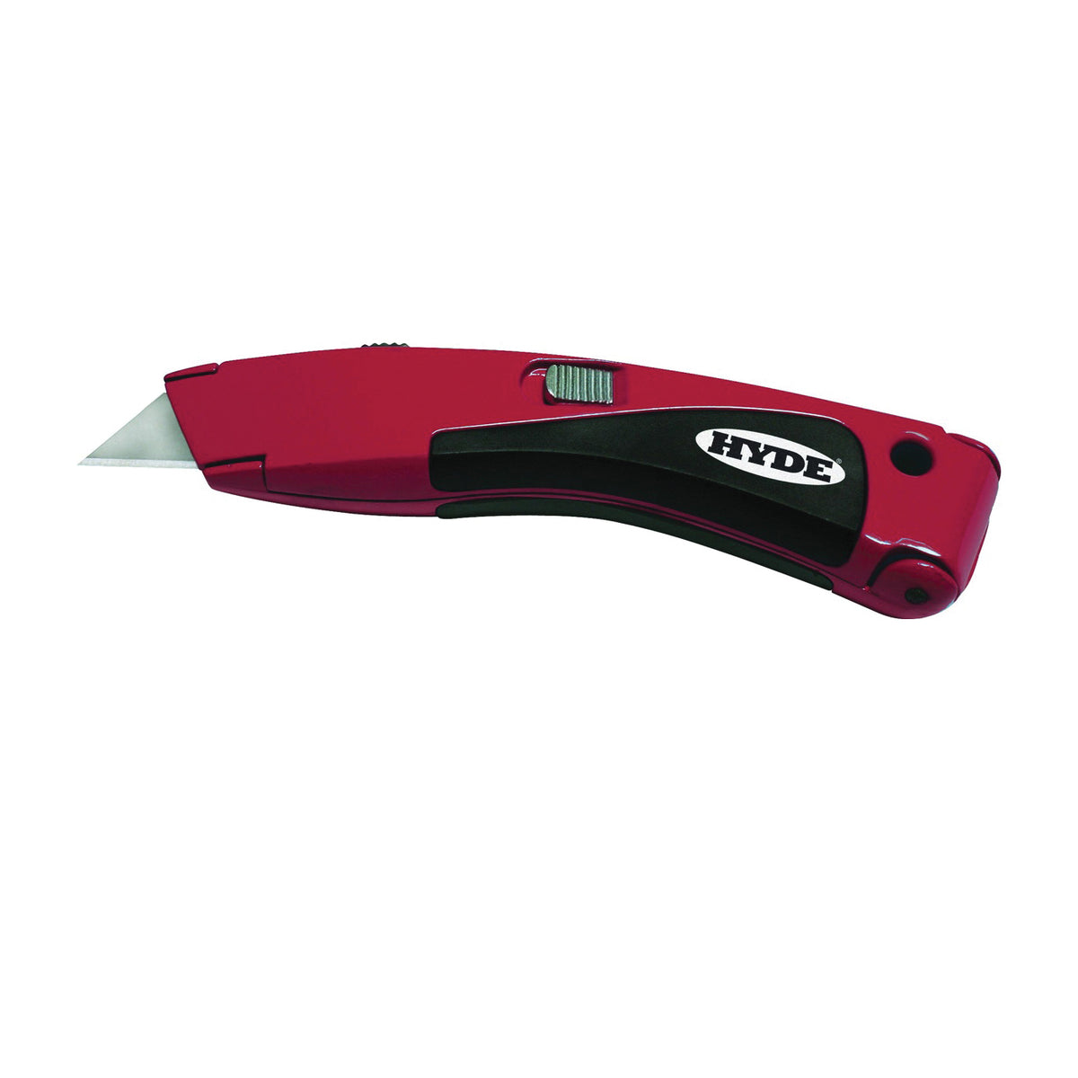 HYDE 42081 Utility Knife, Carbon Steel Blade, Curved Handle, Red Handle