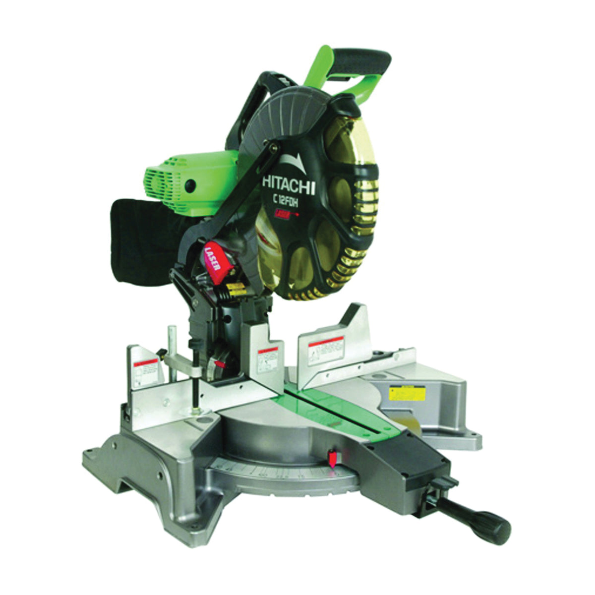 HITACHI C12FDH Miter Saw with Laser Marker, 12 in Dia Blade, 4000 rpm Speed, 52 deg Max Miter Angle