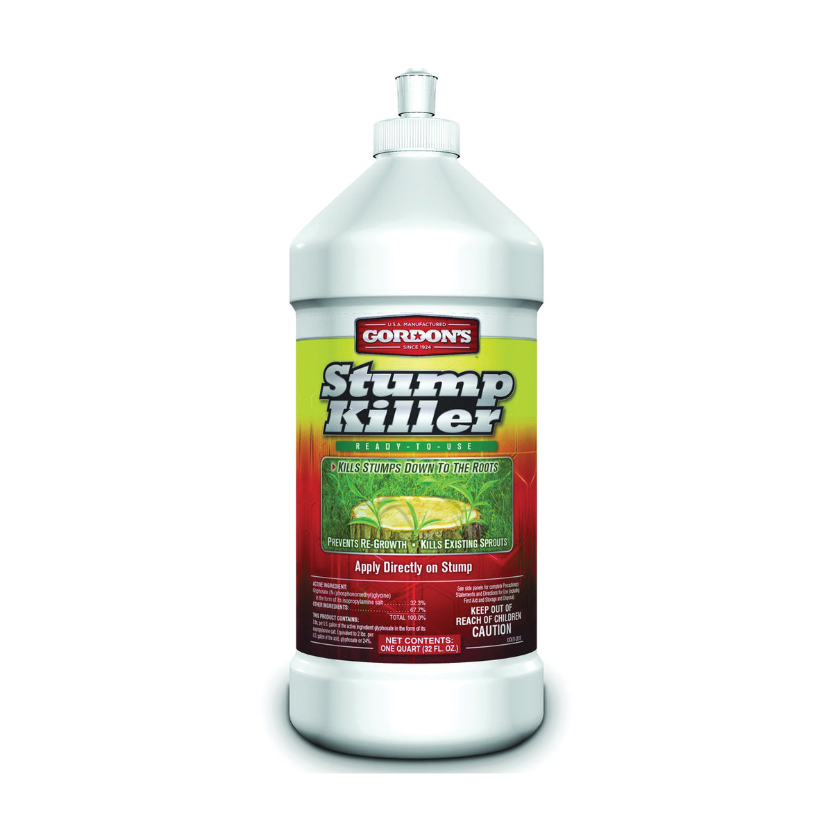 Gordon's 9551372 Stump Killer, Liquid, Yellow, 1 qt Bottle