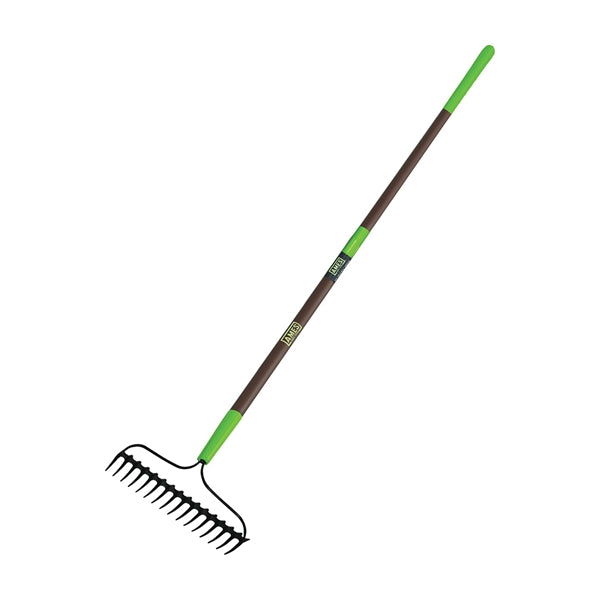 AMES 28252100 Bow Rake, 3-5/8 in L Head, 15-3/4 in W Head, 16 -Tine, Steel Tine, Steel Head, 57-1/2 in L Handle