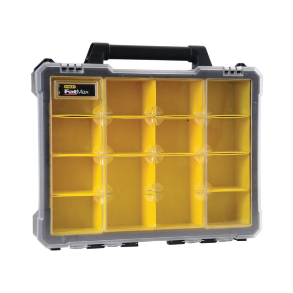 STANLEY 014461M Tool Organizer, 14-Compartment, Aluminum, Black/Yellow
