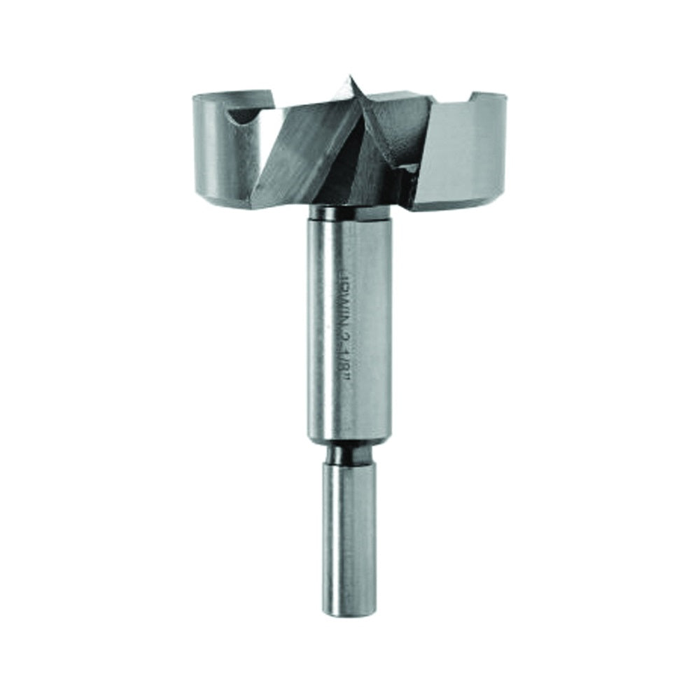 IRWIN 1966939/42934 Forstner Bit, 2-1/8 in Dia, 3-1/2 in OAL, 1-Flute, 3/8 in Dia Shank, Reduced Shank