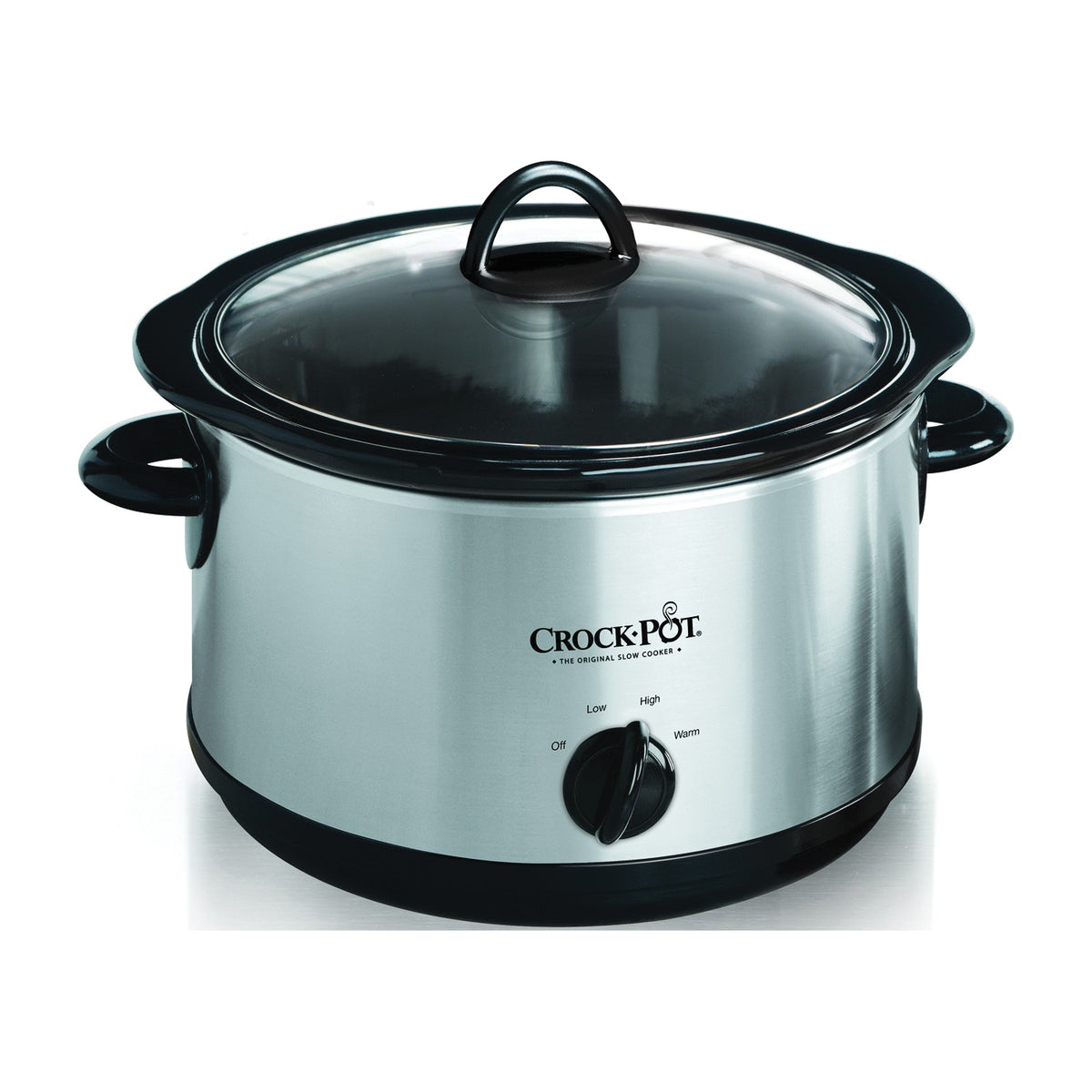 Crock-Pot SCR450-S Slow Cooker, 4.5 qt Capacity, Manual Control, Ceramic/Stainless Steel, Silver