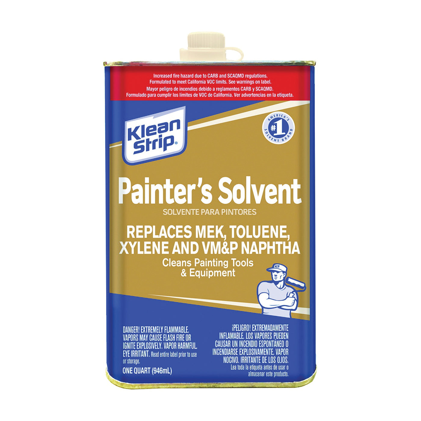 Klean Strip QKSP95005SC Painter's Solvent, Liquid, Water White, 1 qt, Can