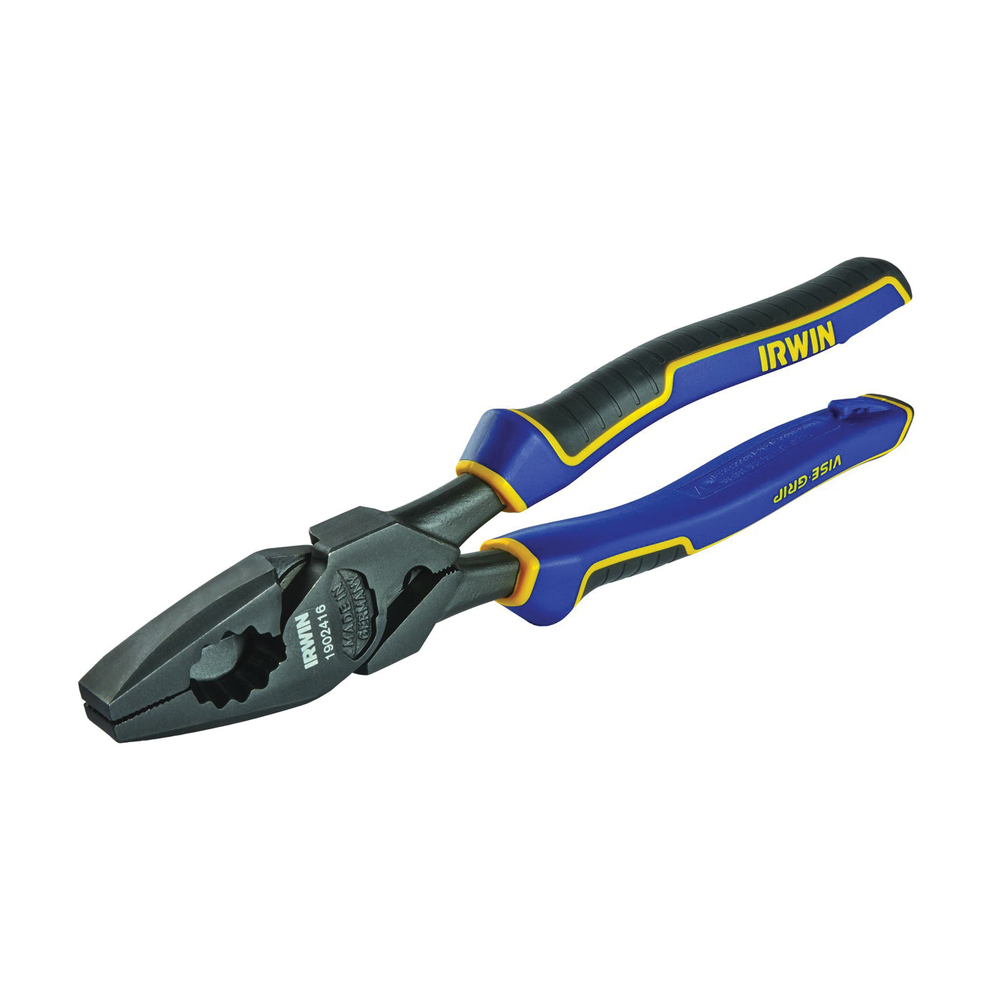 IRWIN 1902416 Lineman's Plier, 9-1/2 in OAL, Comfort-Grip Handle, 1-5/16 in W Jaw, 1-1/2 in L Jaw