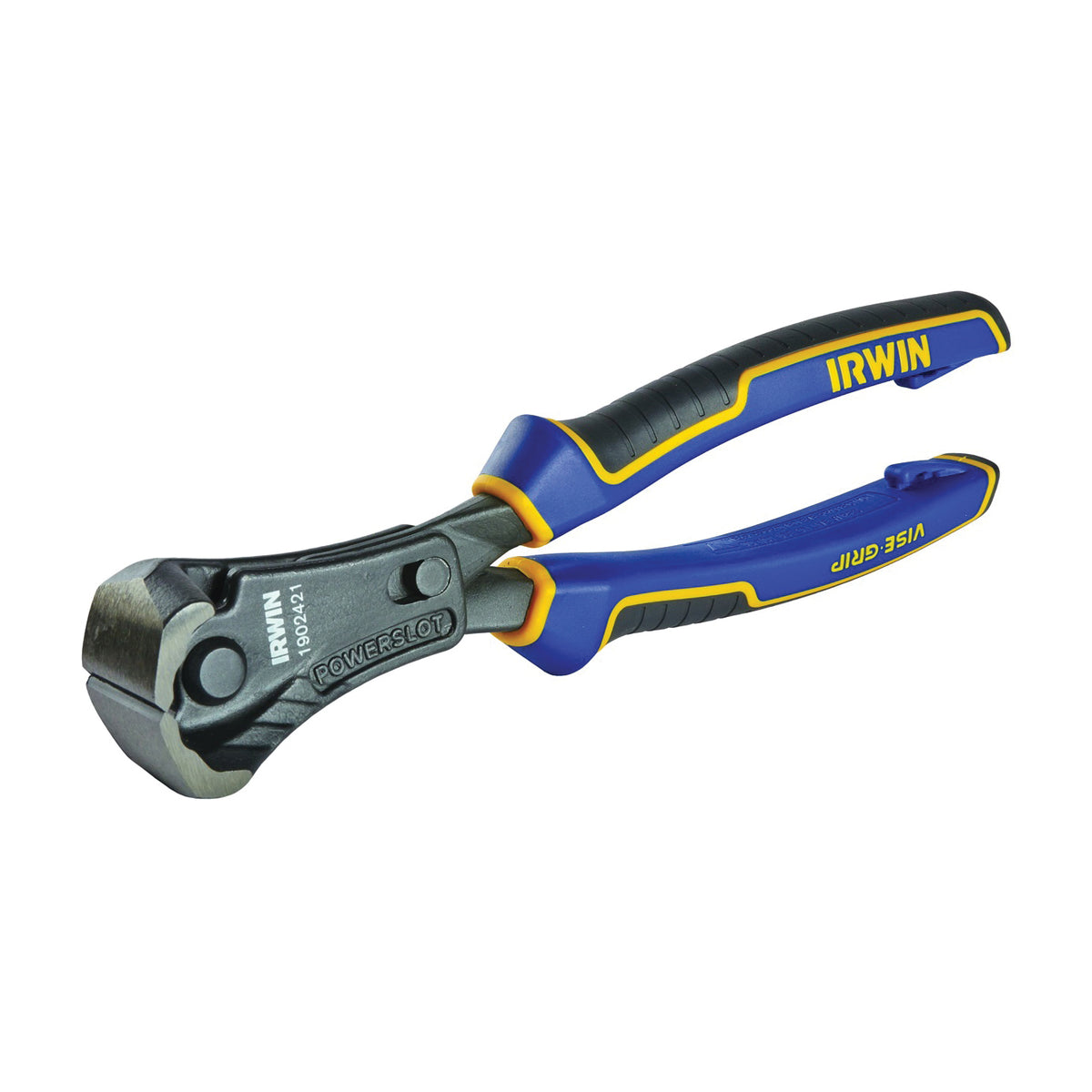 IRWIN 1902421 End Cutting Plier with Power Slot, 1/8 in Cutting Capacity, Steel Jaw, 8 in OAL