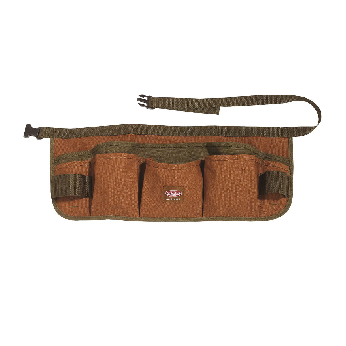 Bucket Boss 80100 Apron, 52 in Waist, Duckwear Canvas, Brown, 13-Pocket