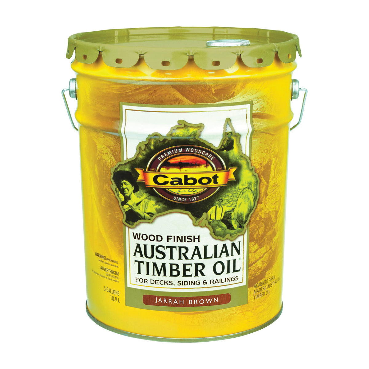 Cabot 19460 Australian Timber Oil, Jarrah Brown, Liquid, 5 Gal