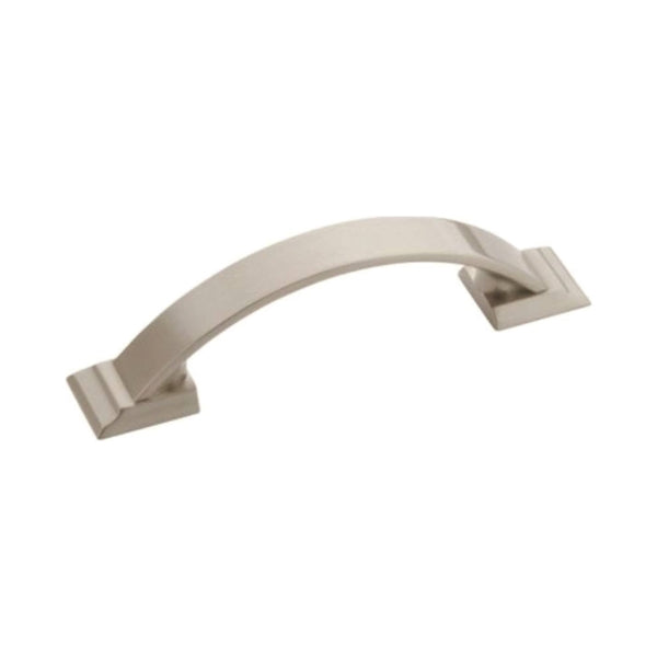 Amerock BP29349G10 Drawer Pull, 4-3/8 in L Handle, 1-1/8 in Projection, Zinc, Satin Nickel