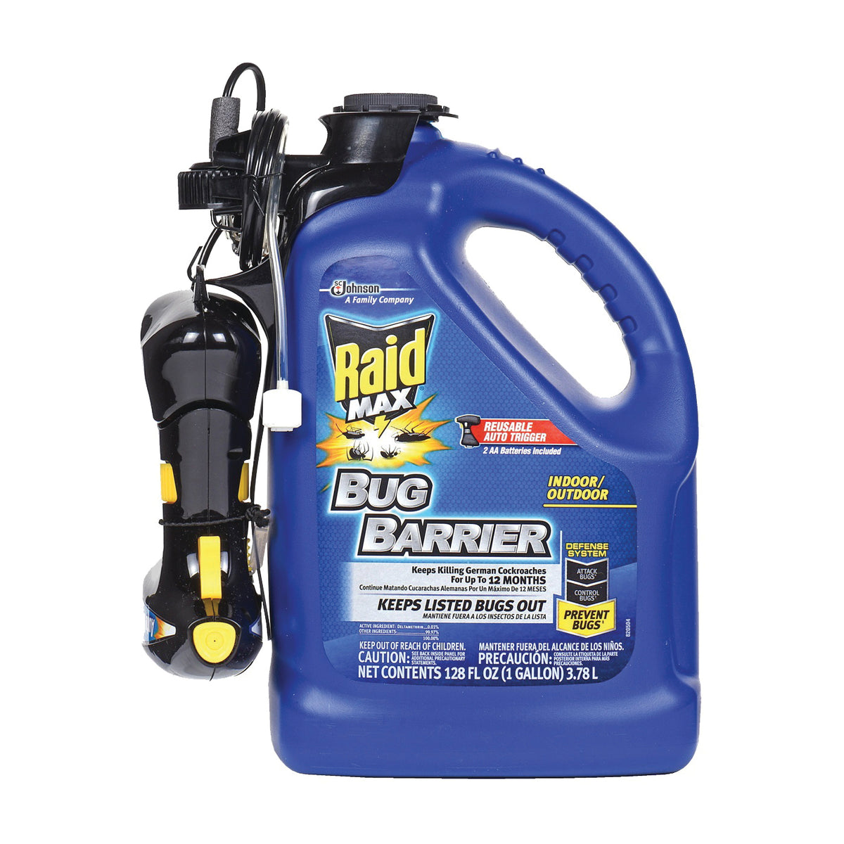 RAID MAX 71110 Bug Barrier Starter, Liquid, Spray Application, 128 oz
