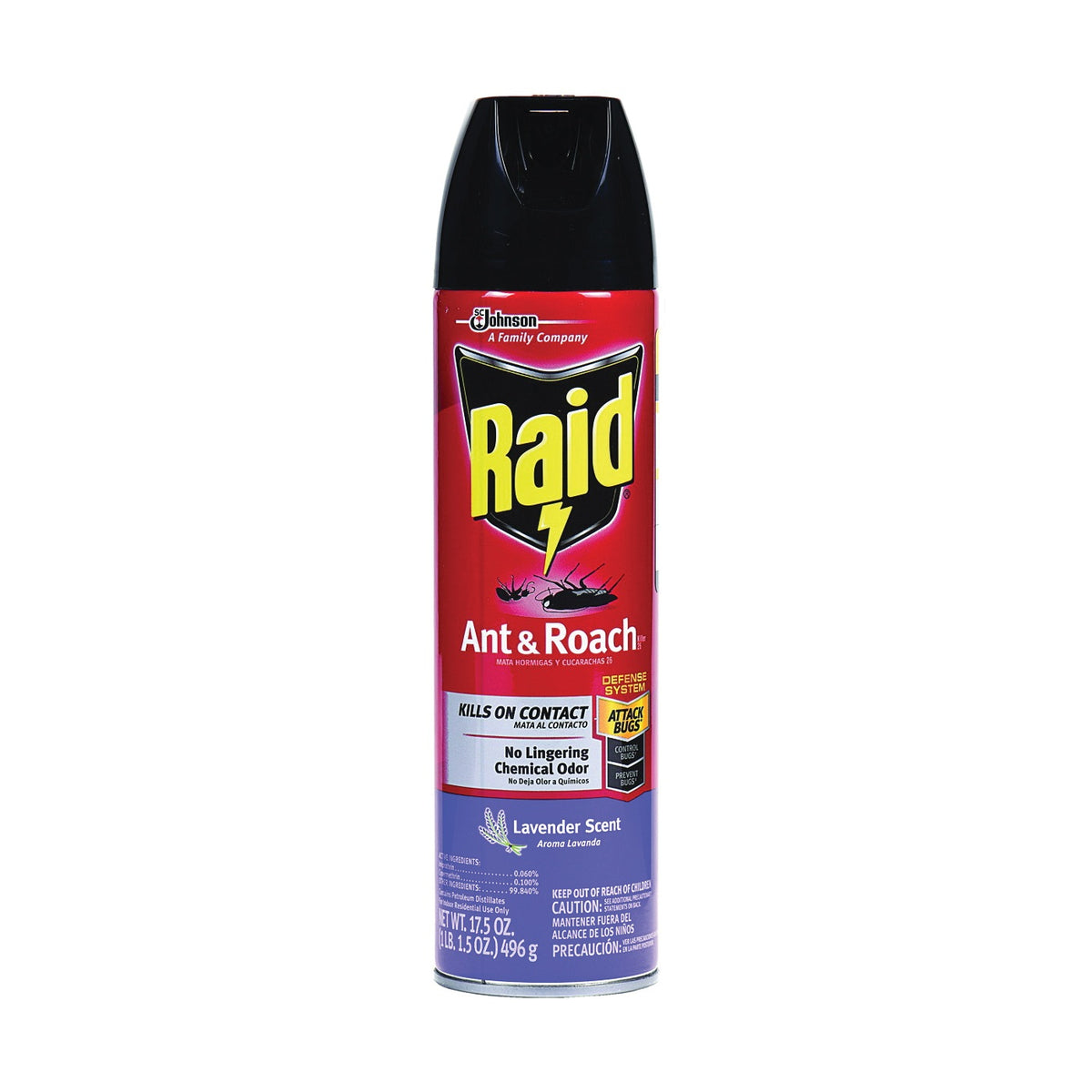 RAID 73963 Ant and Roach Killer, Liquid, Spray Application, 17.5 oz