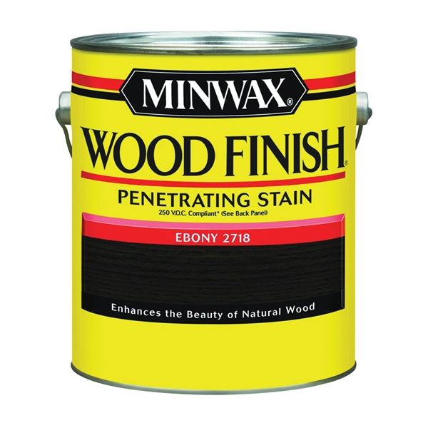 Minwax Wood Finish 710960000 Wood Stain, Ebony, Liquid, 1 gal