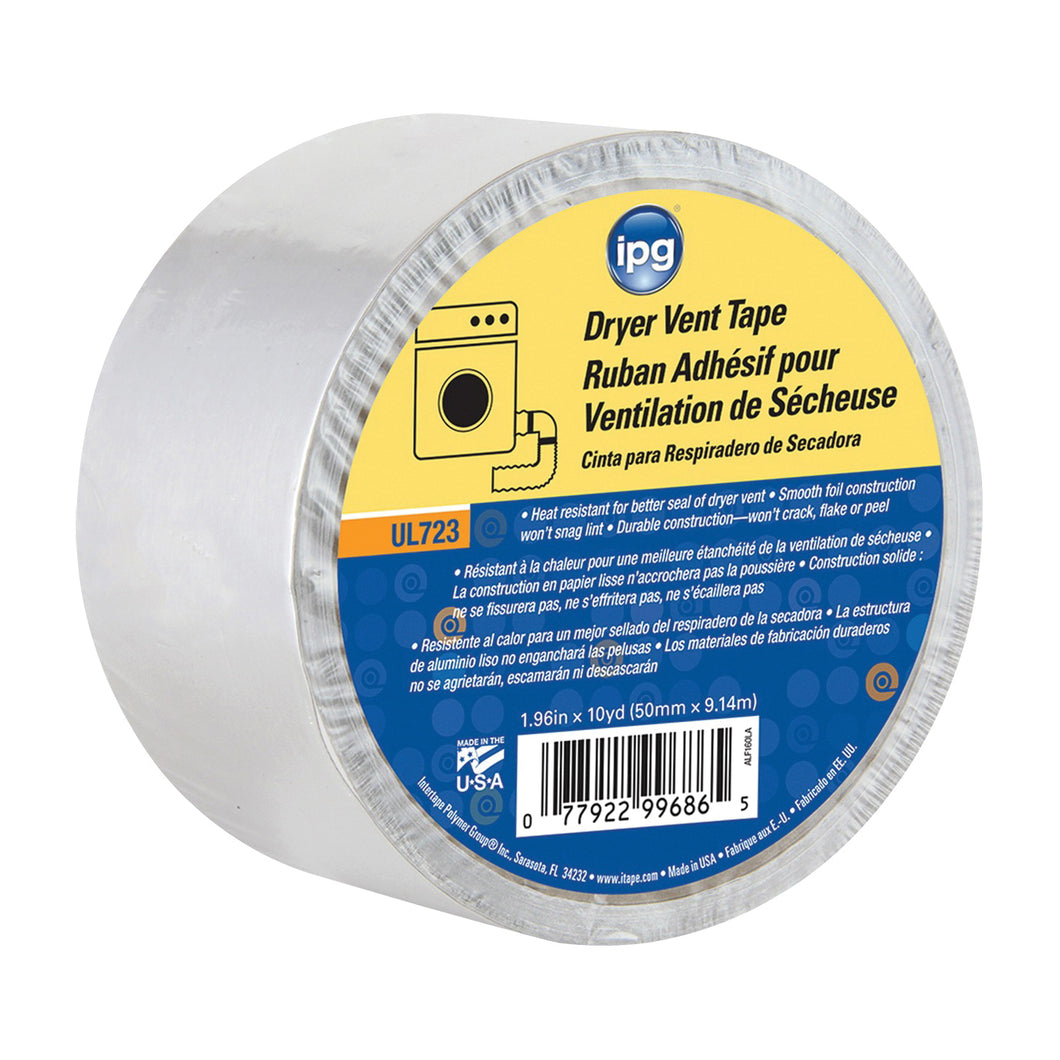 IPG ALF175-210 Dryer Vent Tape, 10 yd L, 1.96 in W