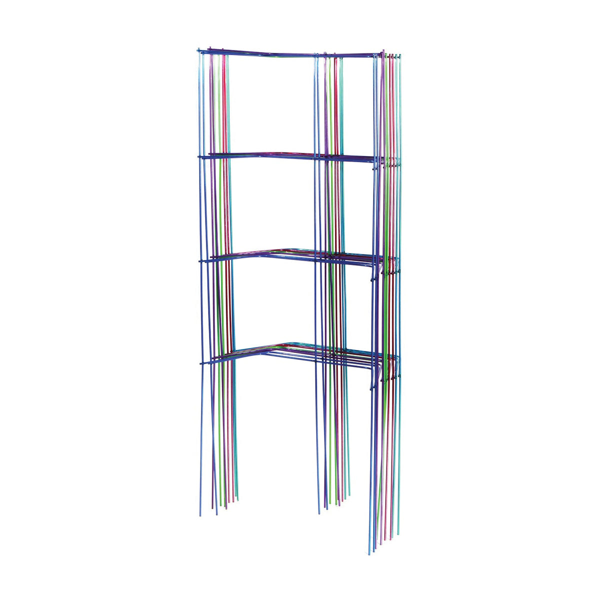 Glamos Wire 21170 Garden Cage Support, 46 in L, Amethyst Purple/Aquamarine/Emerald Green/Ruby Red/Sapphire Blue