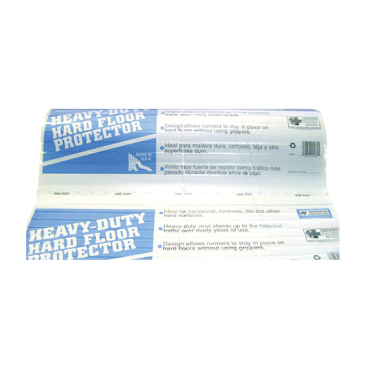 WJ DENNIS VHF27100 Floor Runner Mat, 100 ft L, 27 in W, Rectangular, Clear