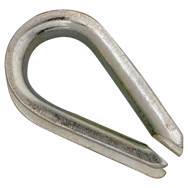 Campbell T7670669 Wire Rope Thimble, 5/8 in Dia Cable, Malleable Iron, Electro-Galvanized