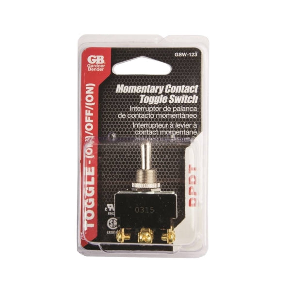 GB GSW-123 Toggle Switch, 125/250 V, DPDT, Screw Terminal