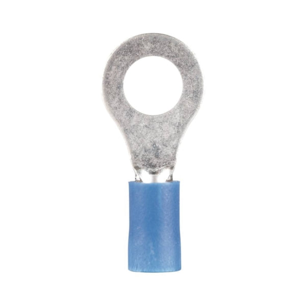 GB 21-1055 Ring Terminal, 600 V, 16 to 14 AWG Wire, 5/16 to 3/8 in Stud, Vinyl Insulation, Blue
