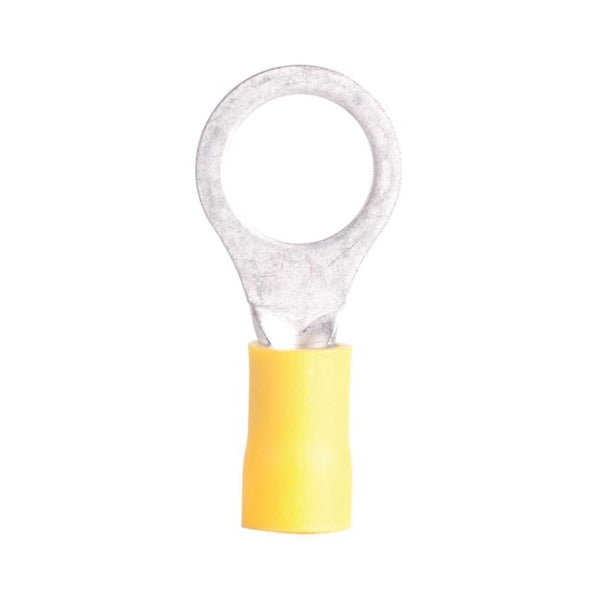 GB 21-109 Ring Terminal, 600 V, 12 to 10 AWG Wire, 7/16 to 1/2 in Stud, Vinyl Insulation, Yellow