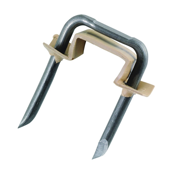 GB MSI-75 Metal Staple, 9/16 in W Crown, 1-1/4 in L Leg, Polyethylene, Graphite