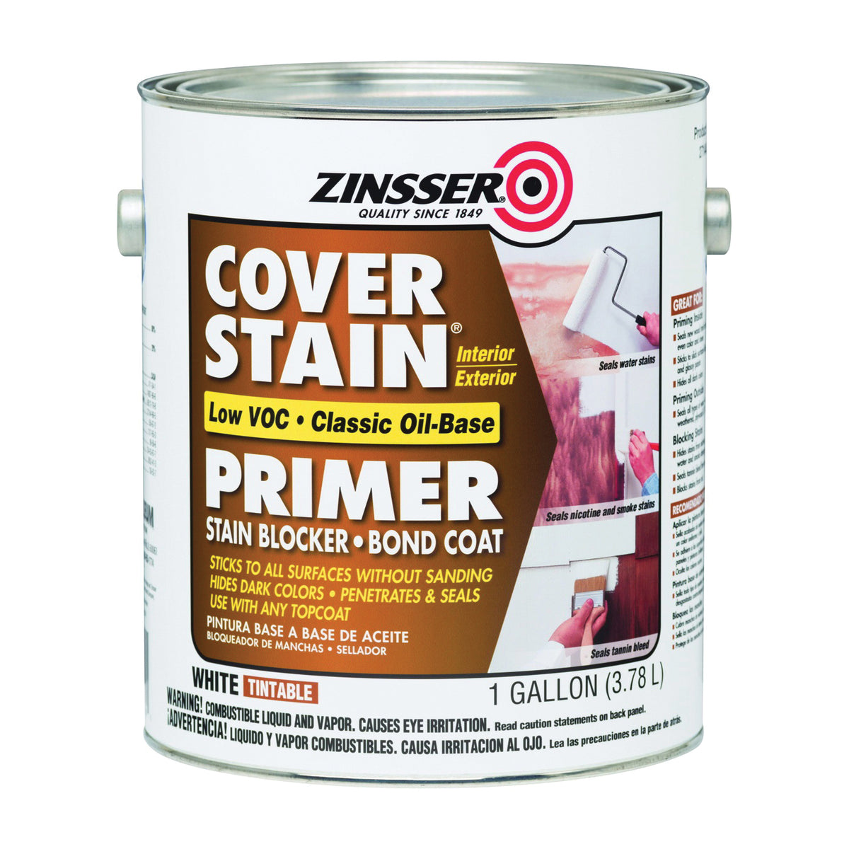 ZINSSER 271448 Primer, Flat, White, 1 gal