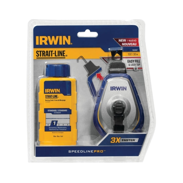IRWIN 1932887 Chalk Reel, 100 ft L Line, 3:1 Gear Ratio