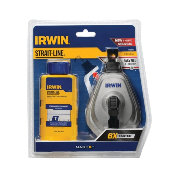 IRWIN 1932889 Chalk Reel, 100 ft L Line, 6:1 Gear Ratio