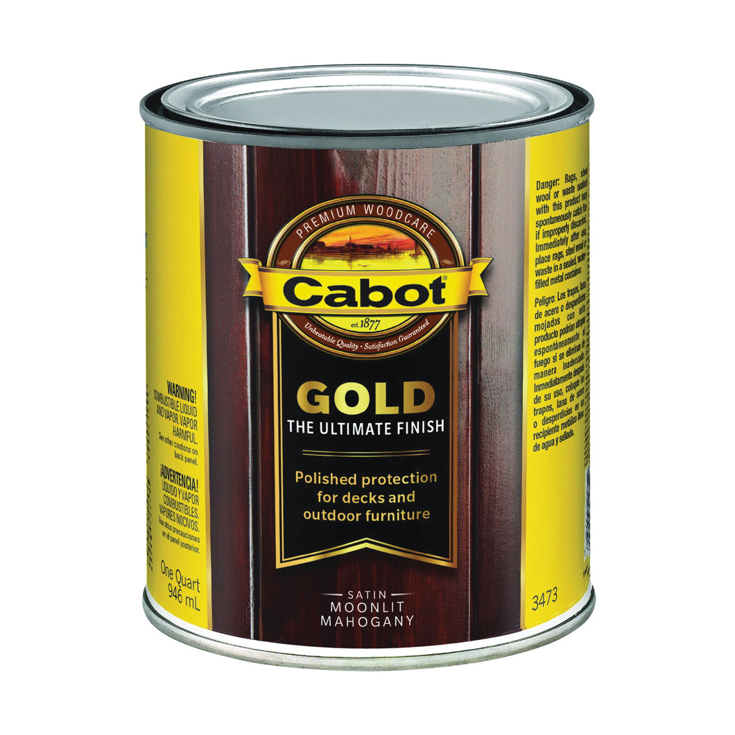 Cabot 3470 Series 3473 Floor Finish, Gold Satin, Moonlit Mahogany, Liquid, 1 Qt