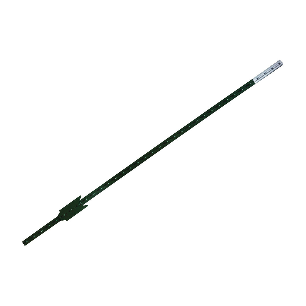 CMC 30052759 T-Post, 10 ft L, 10 ft H, Steel, Green/White