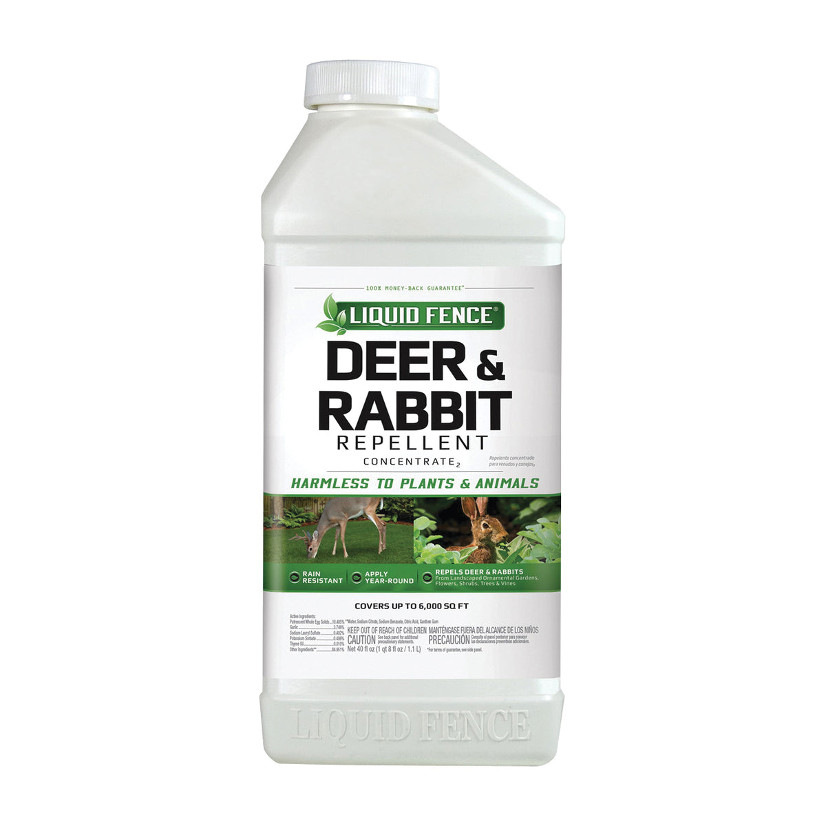 LIQUID FENCE 71136-1 Deer and Rabbit Repellent, Concentrated