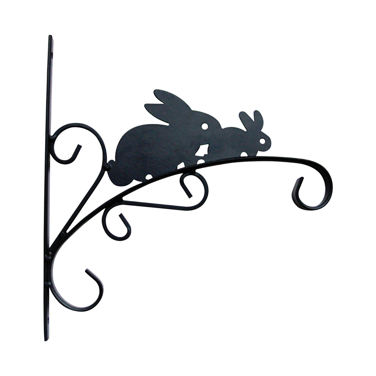 Landscapers Select GF-3055 Plant Bracket, 11 in L, 11.8 in H, Steel, Matte Black, Wall Mounting