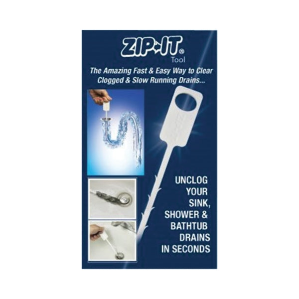 COBRA TOOLS ZIP-IT Series 00412 BL Drain Cleaning Tool, 18 in L Cable