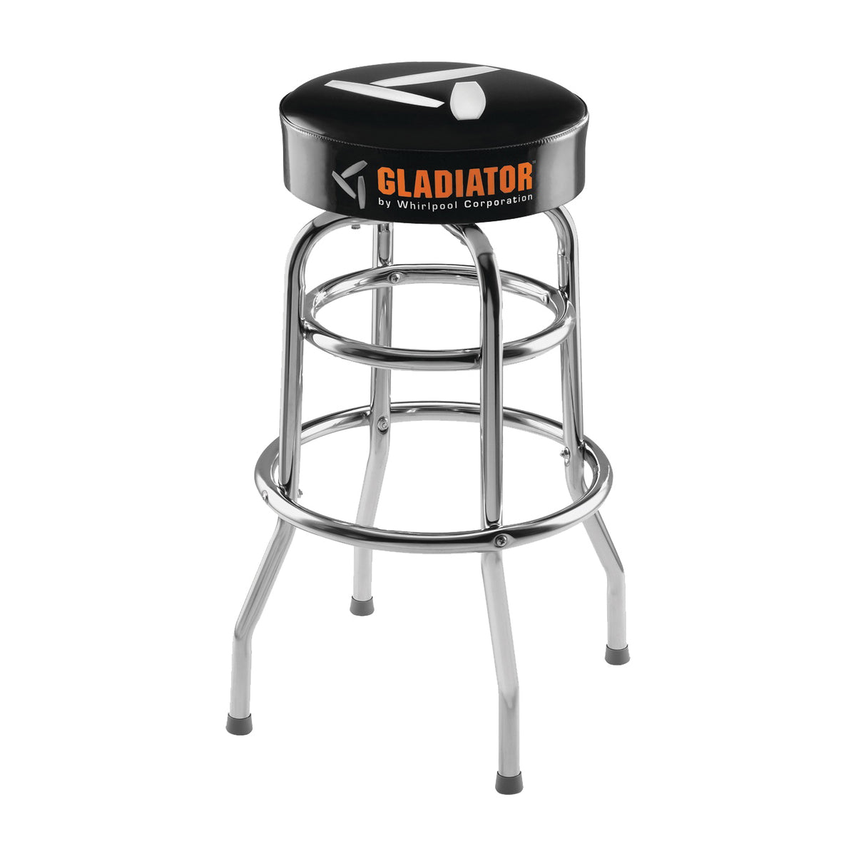 GLADIATOR GAAC30STJB Workbench Stool, 15 in OAW, 30 in OAH, 300 lb Capacity, Black