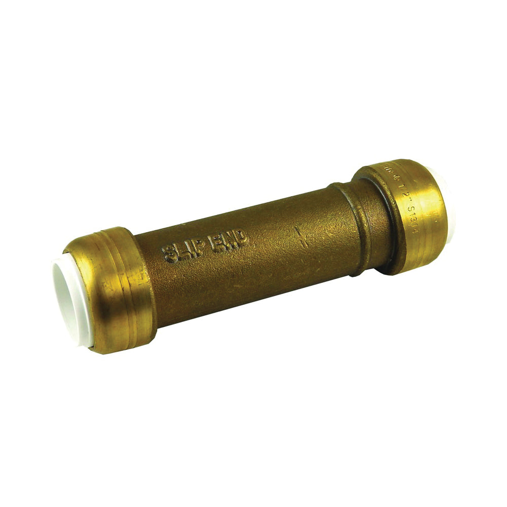 SharkBite UIP3020A Slip Pipe Coupling, 1 in, Brass, SCH 40, SCH 80, SCH 180 Schedule, 200 psi Pressure