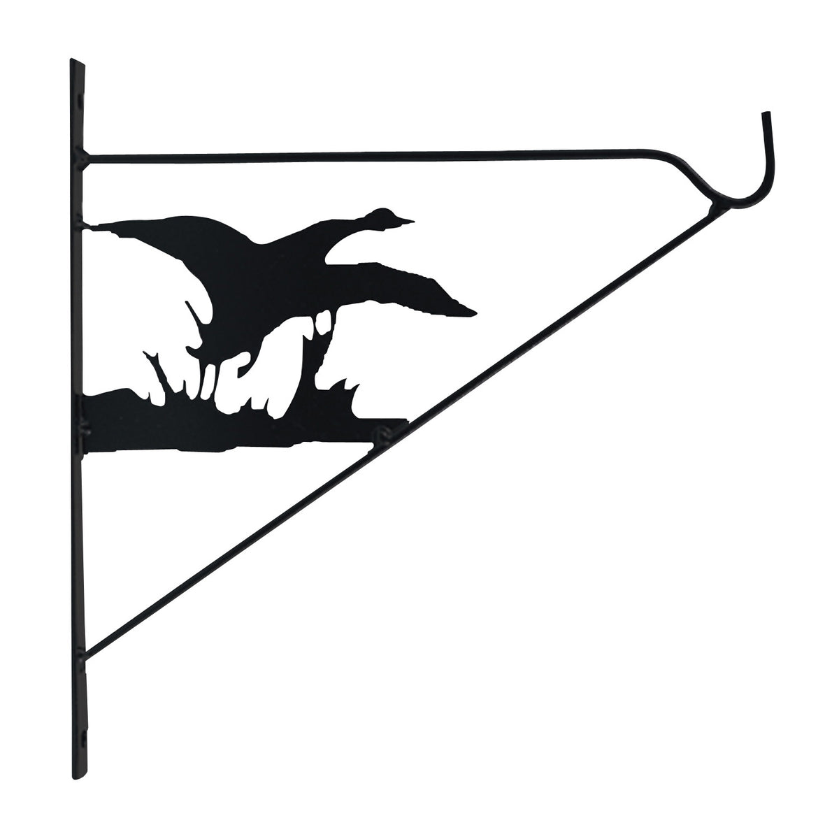 Landscapers Select GF-3060 Plant Bracket, 11 in L, 12 in H, Steel, Matte Black, Wall Mount Mounting