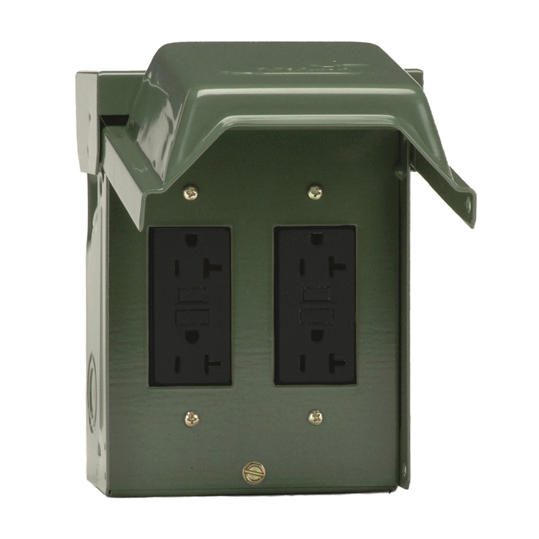 GE Industrial Solutions U012010GRP Power Outlet, 20 A, 120 V, NEMA: 3R, Green