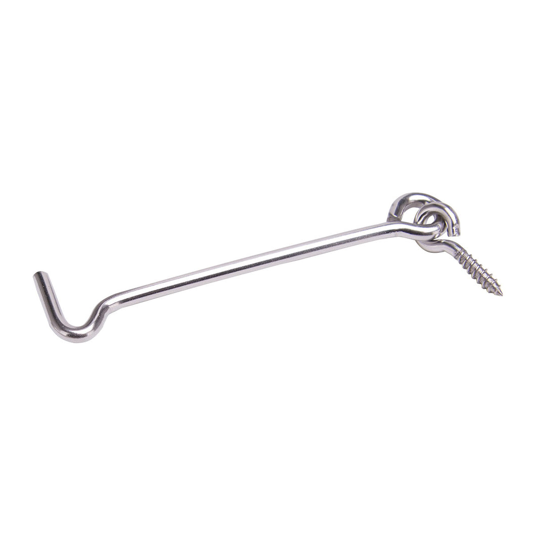 ProSource Gate Hook and Eye, 5/32 in Dia Wire, 4 in L, Stainless Steel