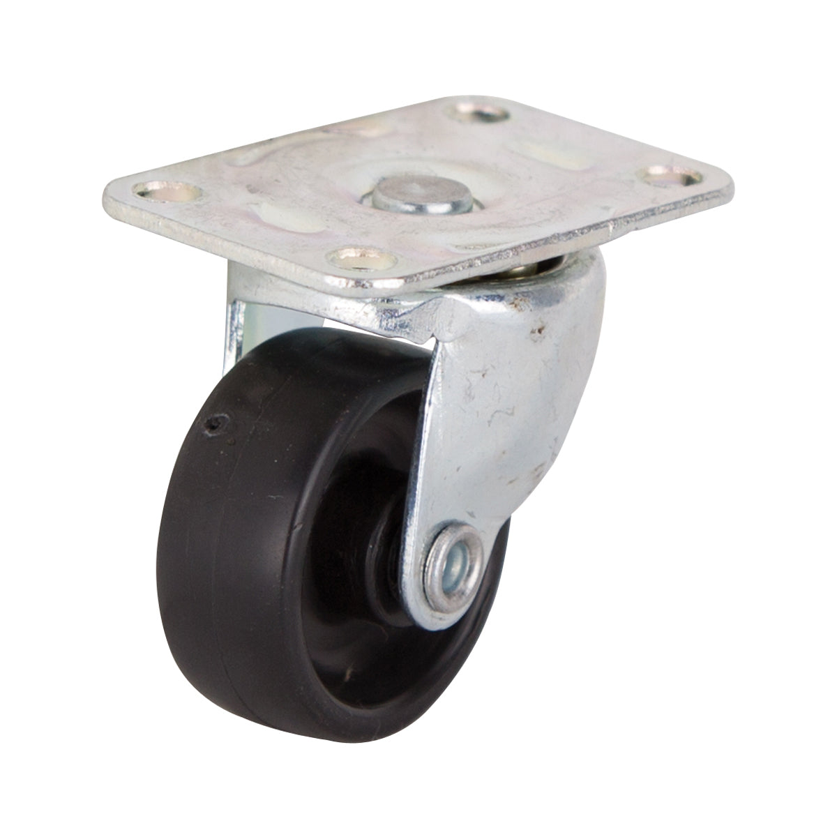 ProSource JC-B01-PS Swivel Caster, 1-1/4 in Dia Wheel, 1/2 in W Wheel, Plastic Wheel, Black, 40 lb